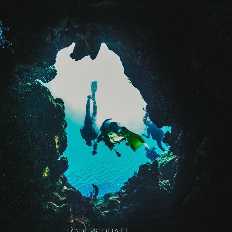Scuba diver exploring a tropical reef near Las Terrenas